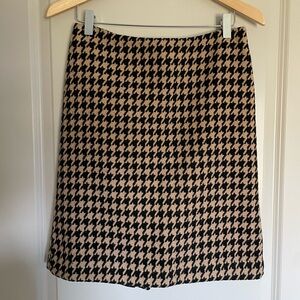 Talbots Wool Blend Houndstooth Skirt